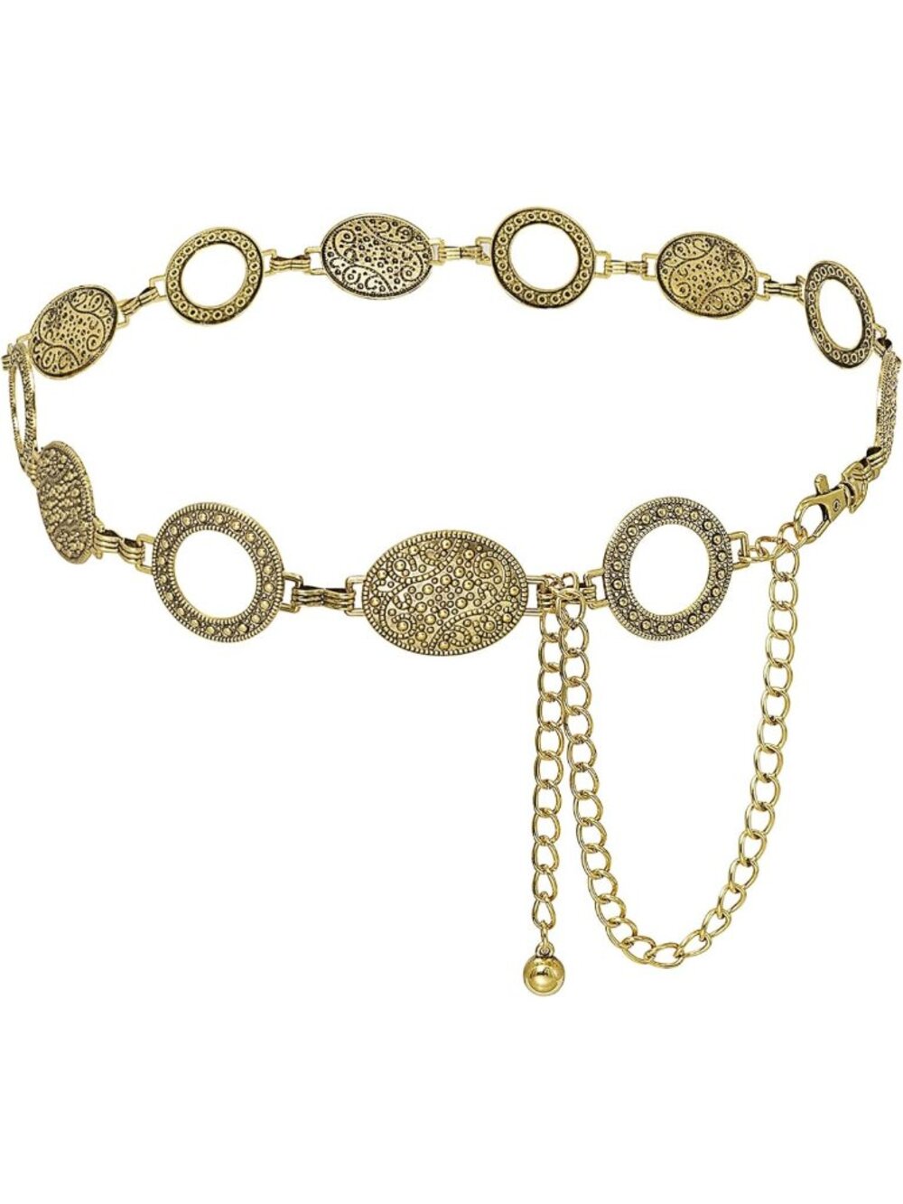 Stylish Metal Chain Waist Belt for Women - Boho Cowgirl Accessory for Dresses